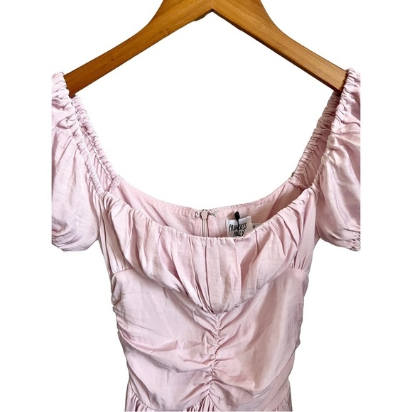 NWT Princess Polly Petal Pink Shirred Mini Dress Barbiecore Coquette Size 0 - Picture 5 of 10